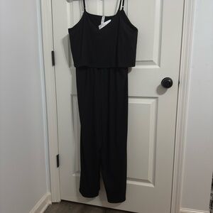 Zenana Outfitters Black Sleeveless Jumpsuit with Wide-Leg Design